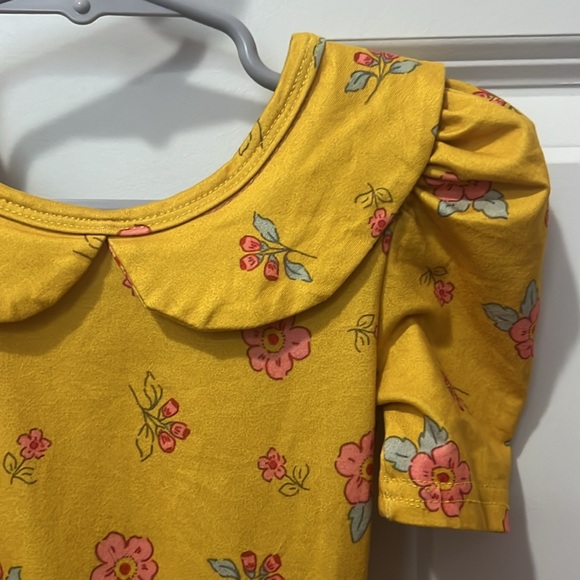 Yellow floral girlhood by little stocking co dress 12-18 months - Picture 2 of 4